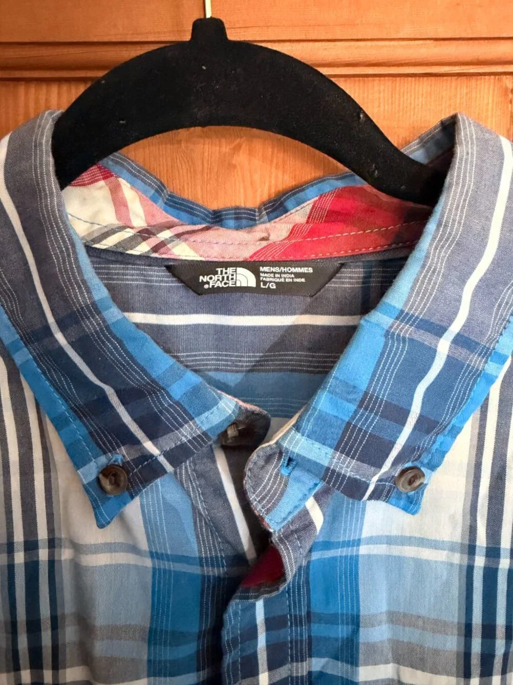North Face Men's Plaid Button Up Shirt